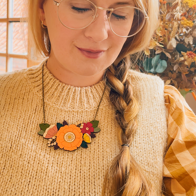 Autumn Wildflowers Necklace - Image 3